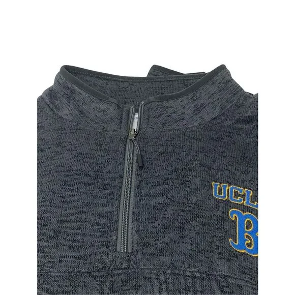 New XL UCLA Bruins Long Sleeve Pull Over Polyester Jacket Shirt Champion 1/4 zip - Picture 3 of 8